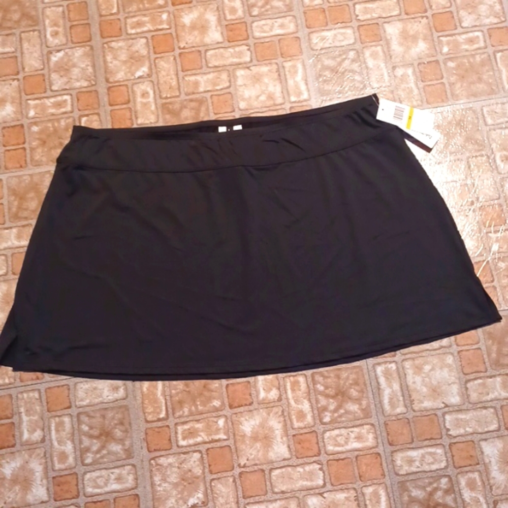 Jantzen black swim suit cover up skirt  size large black
